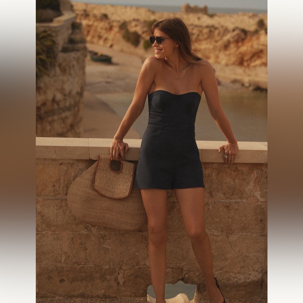 NWT Maeve Strapless Bustier Romper
